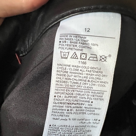 OLD NAVY NWOT Black High-Waisted OG Straight Leg Faux Leather Ankle Pants - Picture 9 of 10